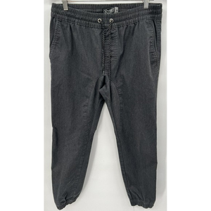 Retrofit Medium Jogger Pants Mens Gray Elastic‎ Waist Drawstring Tapered Stretch
